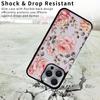 For iPhone 16 Pro Max Case Flower Leather+TPU RFID Blocking Phone Cover Card Slots
