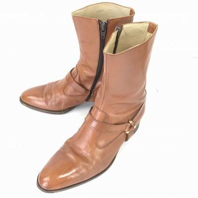 USA BOB JOHNSTON All Leather Side Zip Boots [25.0/Brown Tone](USED)