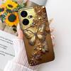 Luxus Blume Schmetterling Schleife Muster Hülle für Tecno Pova Neo Neo3 LE6 LH6n Rückseite Matt Weiches Silikon Handyhülle Stoßfest