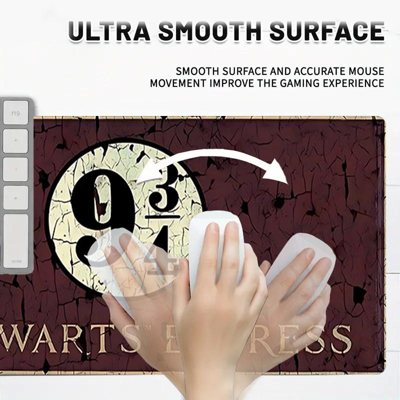 1Pc Hogwarts Express Platform Gaming Mouse Pad Keyboard Desk Mat Non-slip Rubber Lock Edge Waterproof Computer Mousepad for Office Home Decor Ey15