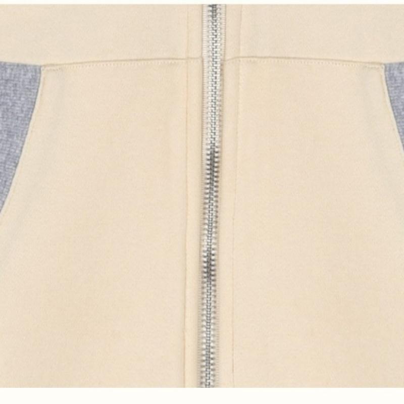  Olivan  Color Embroidery Pocket Hoodie Zip Up  2Color 