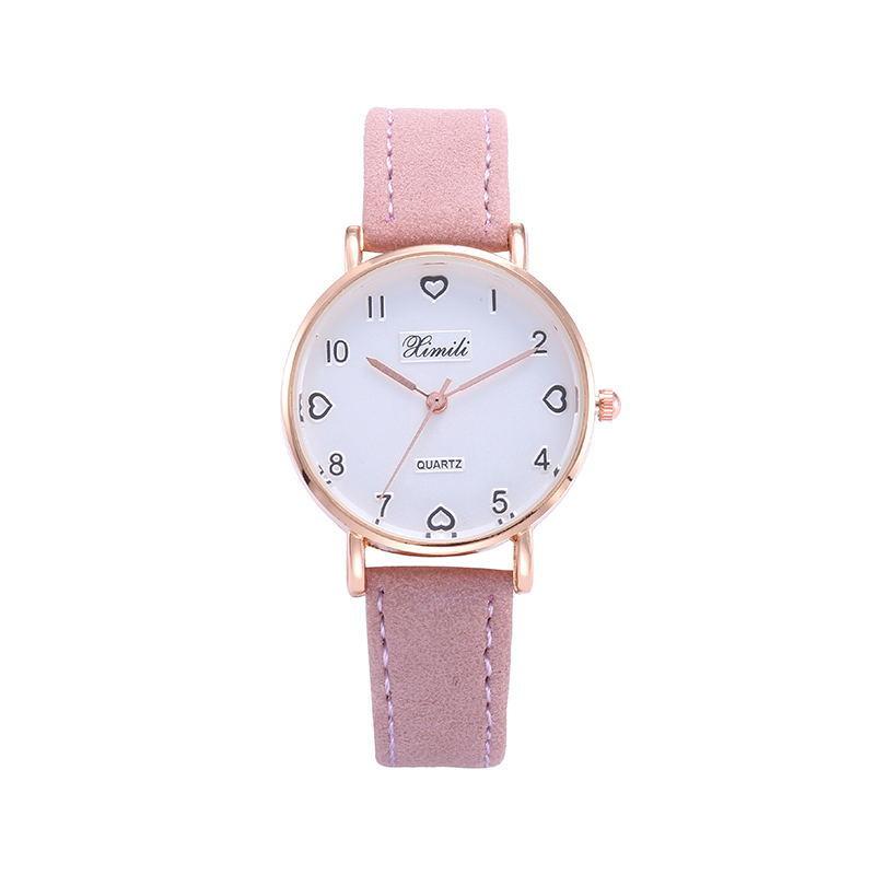 Tide Small Fresh Versatile Soft Sister College Style Fashion Love Dial Wrist Watch Student Female, Direct Supply