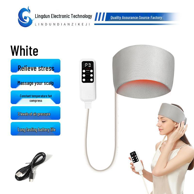 

Электрический массажер для головы с разминанием, горячим компрессом и импульсным давлением воздуха для улучшения сна English Manual