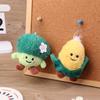 Série de Pelúcias de Vegetais Boneco Brócolis, Cebolinha, Brotos de Bambu, Repolho, Boneco Milho Chaveiro Pingente Presentes