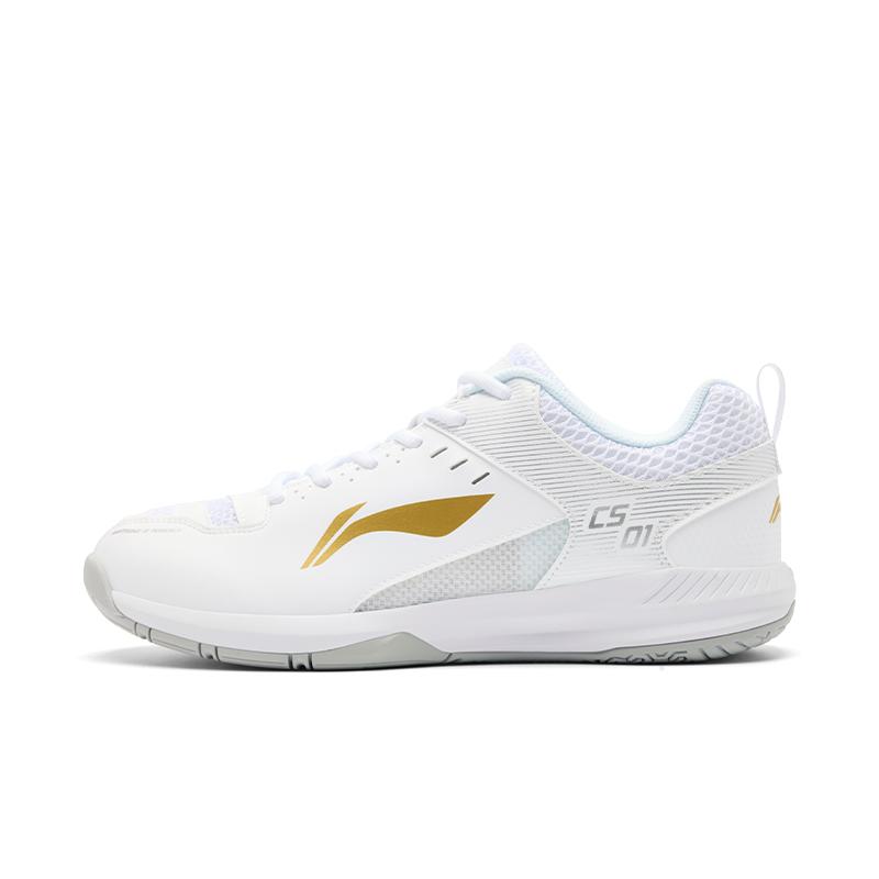 Men's Sneakers Li-Ning Badminton Shoes Unisex Low-top White/Gray/Gold