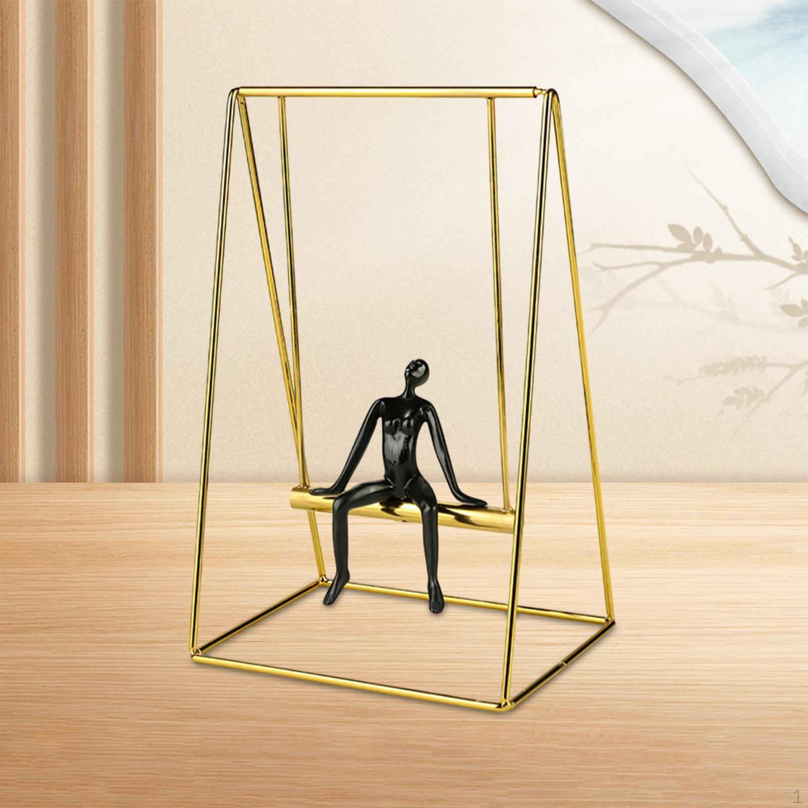 

Коллекция игрушек-балансиров для настольного дисплея, человеческая статуя из смолы на железной подставке для гостиной 24.5cmx37cm