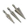 3pcs Highly Alloy Steel Step Drill Bit Set In Multiple Size 4-12mm,3-12mm,4-20mm for Precise Drilling Applications