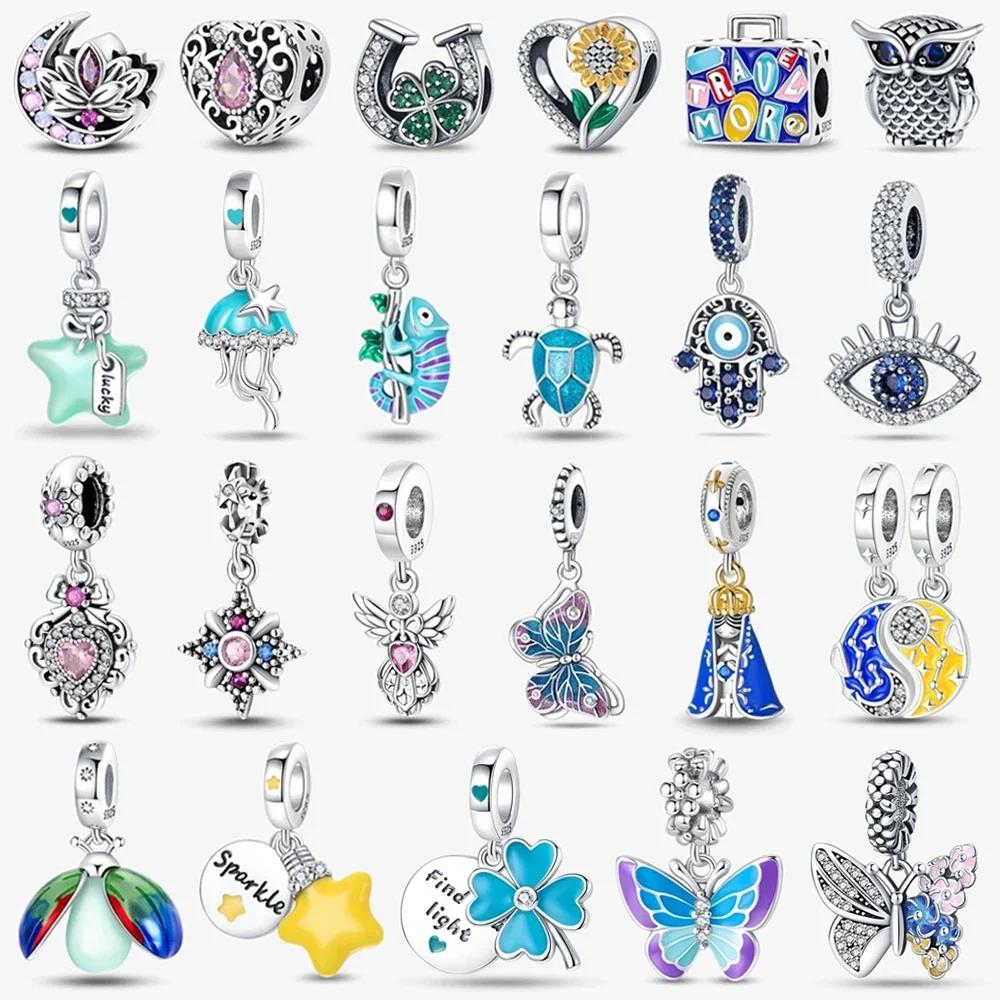 Copper Metal Flower Butterfly Cute Animal Luminous Series Fashions Bead Components Charm Bead Components Designed For Authentic Original Do It
