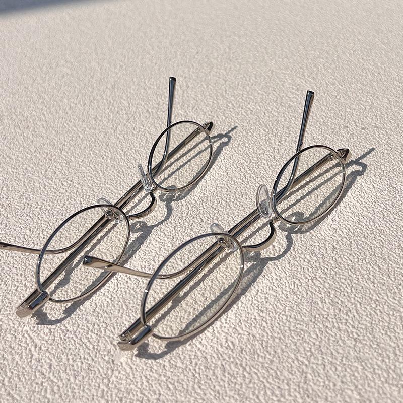 Y2k Small Oval Metal Frame Reading Glasses Woman Korean Fashion Optics Spectacle Finished Near Eyewear -1.0 -4.0  Oculos