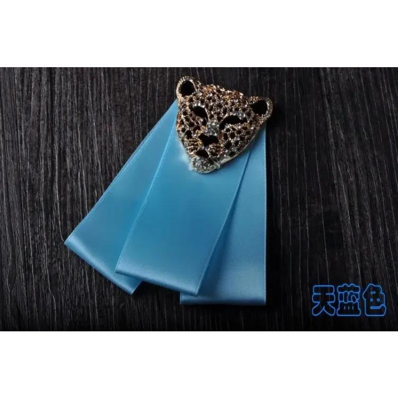 

Мужской галстук-бабочка Голова леопарда Стразы Ленточный галстук-бабочка Женские рубашки Воротник Цветы Мода Корейский Британский Платье Костюмы Аксессуары