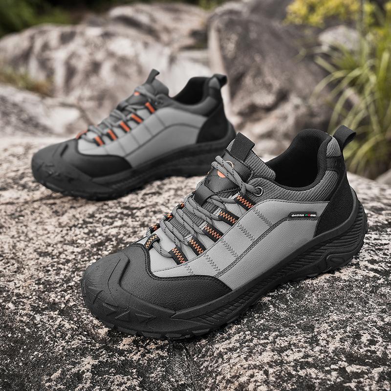 

Wear Resistant Men s Running Shoes Autumn New Fashion Vintage Outdoor Non Slip Sneakers Lightweight Comfort Lace Up Hiking Shoes 39 сірий колір