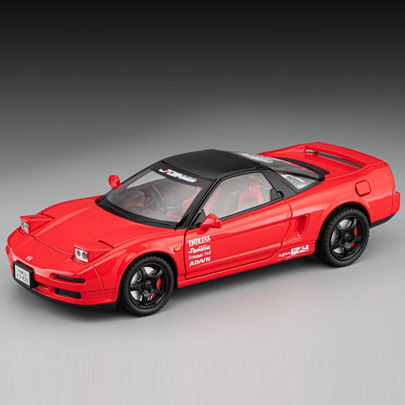 1:22 Challenger Srt Hellcat Honda NA1 Car Model Toy Sound Light Pull Back Shock Absorption Supercar Models Office Table Ornament