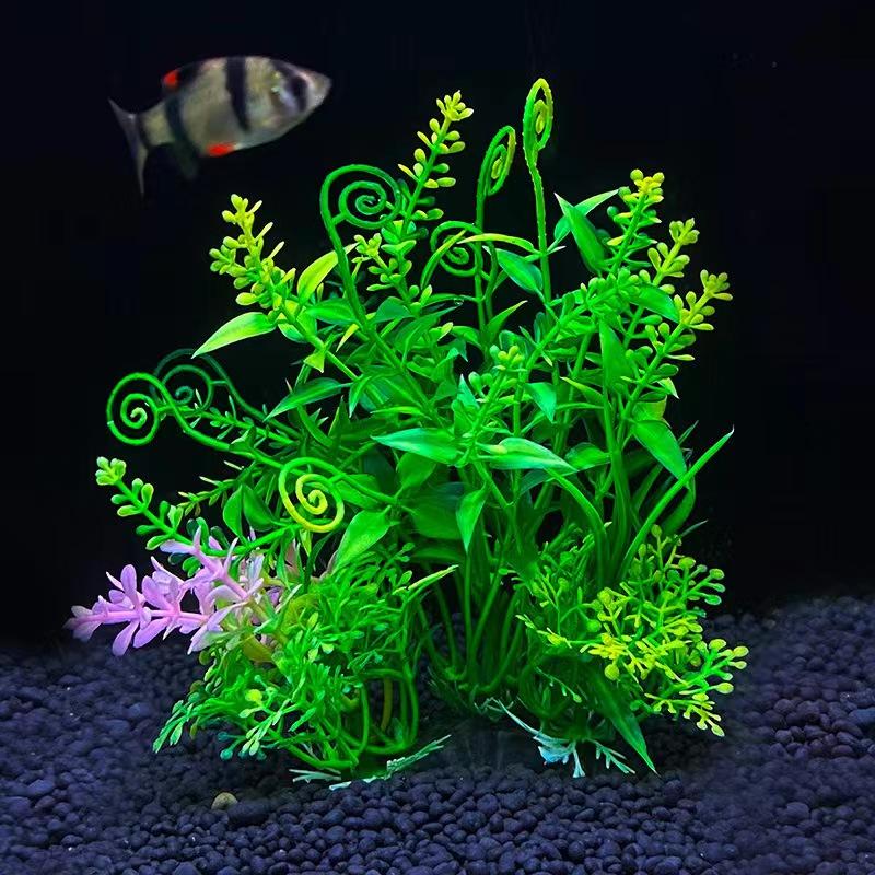 10pcs Fish tank Landscaping Ornaments Plastic Artificial Seaweed High Quality Seaweed Cross-border Aquarium Decorative Plants