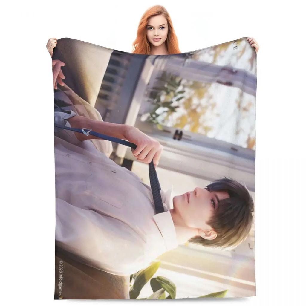 Zayne Love And Deepspace Super Warm Plush Throw Blanket for Couch Chair Bed Aesthetic Flannel Bedspread Decorative Cover