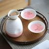 Japanese Style Ceramic Wine Sets Handmade Flower Sake Cup Wine Bottle Sakura Teacups Home Bar Barware Supplies Gifts 2025 New