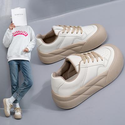 Großer Zeh Damenschuhe Frühling Neue Studenten Ins Modeschuhe Vielseitige Dicke Sohle Brotschuhe Frühling und Herbst Freizeitschuhe Br991