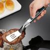 Slotted Design Steak Spatula Tongs Anti-scald Steak Flipping Clip Stainless Steel Grill Clamp  Home
