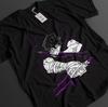Anime Solo Leveling Sung Jinwoo Purple Daggers Black Tshirt Size S4XL
