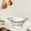 Metal Colander Fruit Bowl with Drainage Decorative Smooth Handles Strainer Basket for Spaghetti