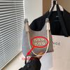 Fashion Denim Women's Shoulder Bags, Korean Version Letter Decoration Handbag, Versatile and Casual, Suitable for Commuting