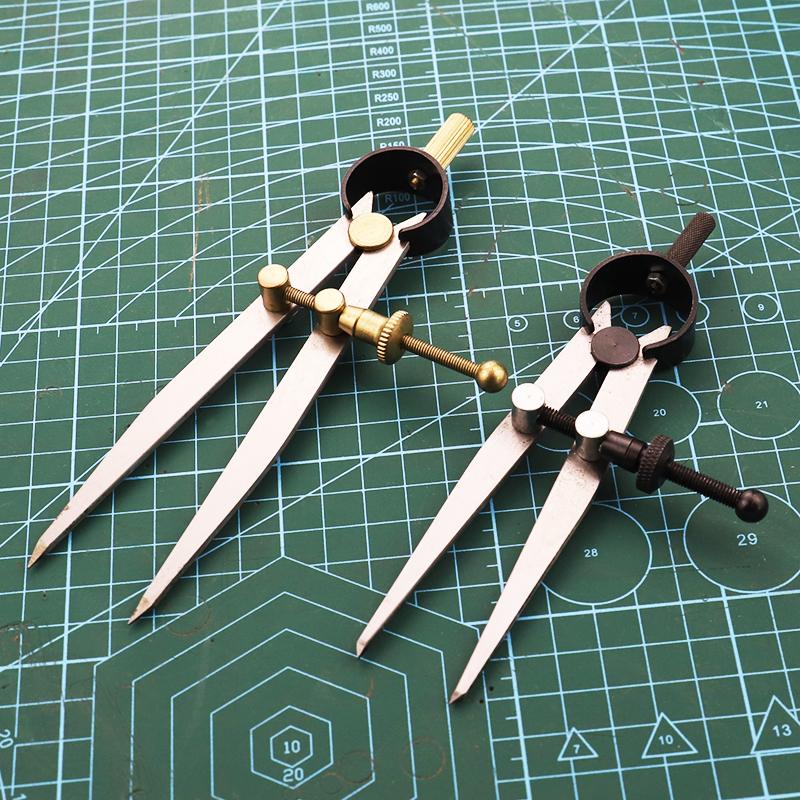 1pc Adjustable Metal Spacing Gauge, Ideal For Leather Fabric Precision Drawing Crafting, Edge Pressing Designing Craftwork Tool