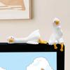 1pc Big White Goose Car Ornament, Center Console Decor, Cute Car Interior Decoration, Desktop & Computer Table Hanging Pendant