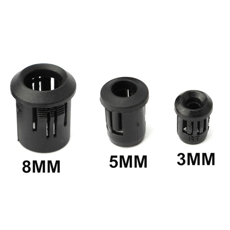 50Pcs 3Mm 5Mm 8Mm Led Holder Lamp Diode Black Plastic Shell For Led Light Diode Pre-Wired Holder Black Clip Bezel Socket Mount