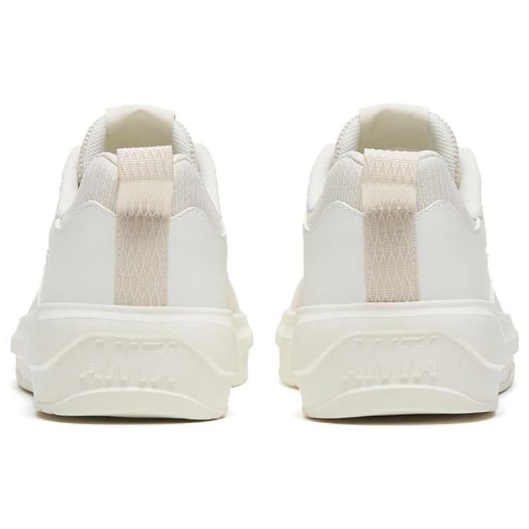 Anta Life Collection Slip Resistant Lightweight Abrasion Resistant Low Top Skateboard Shoes Women's White Gray 922328060-3