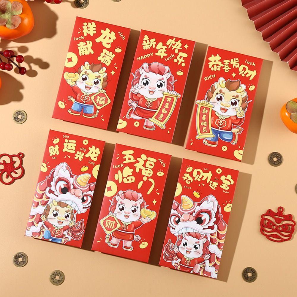 

Luck Money Bag Red Envelope 2024 New Year Packet Blessing Bag Chinese Money Pocket Party Gifts B