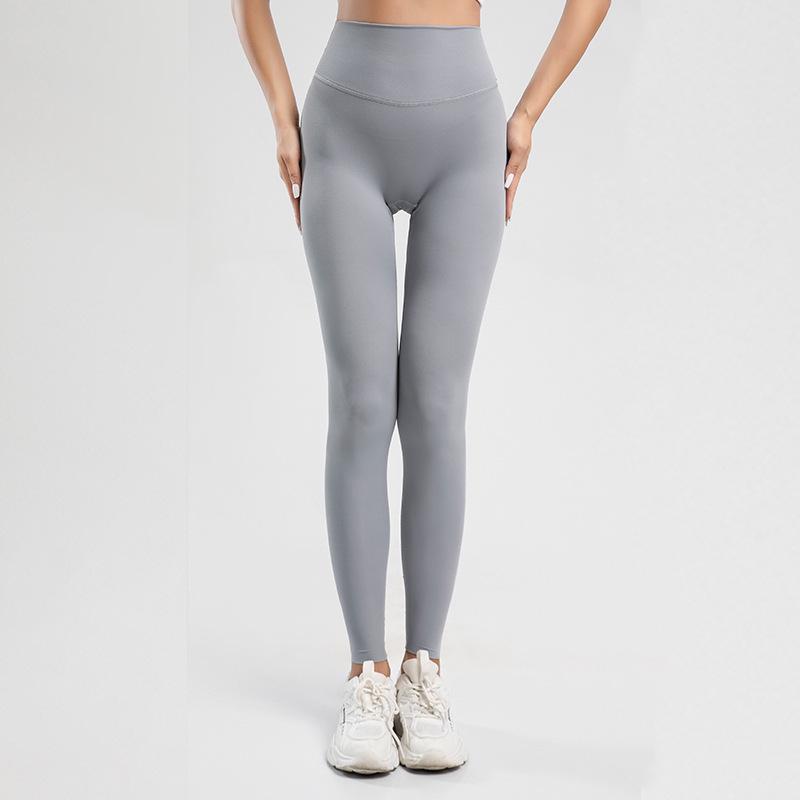 

Бесшовные женские брюки для йоги с высокой талией Lulu Naked Feel, с контролем живота и дизайном «персиковые ягодицы» Free Size