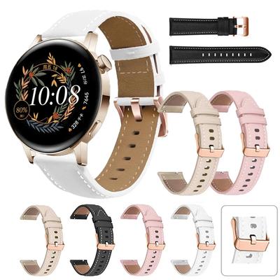 Replacement 20mm Smart Watch Strap For Huawei Watch GT3 GT 3 Pro 43mm Correa Wrist Band GT 2 GT2 42mm Leather Watchband Bracelet