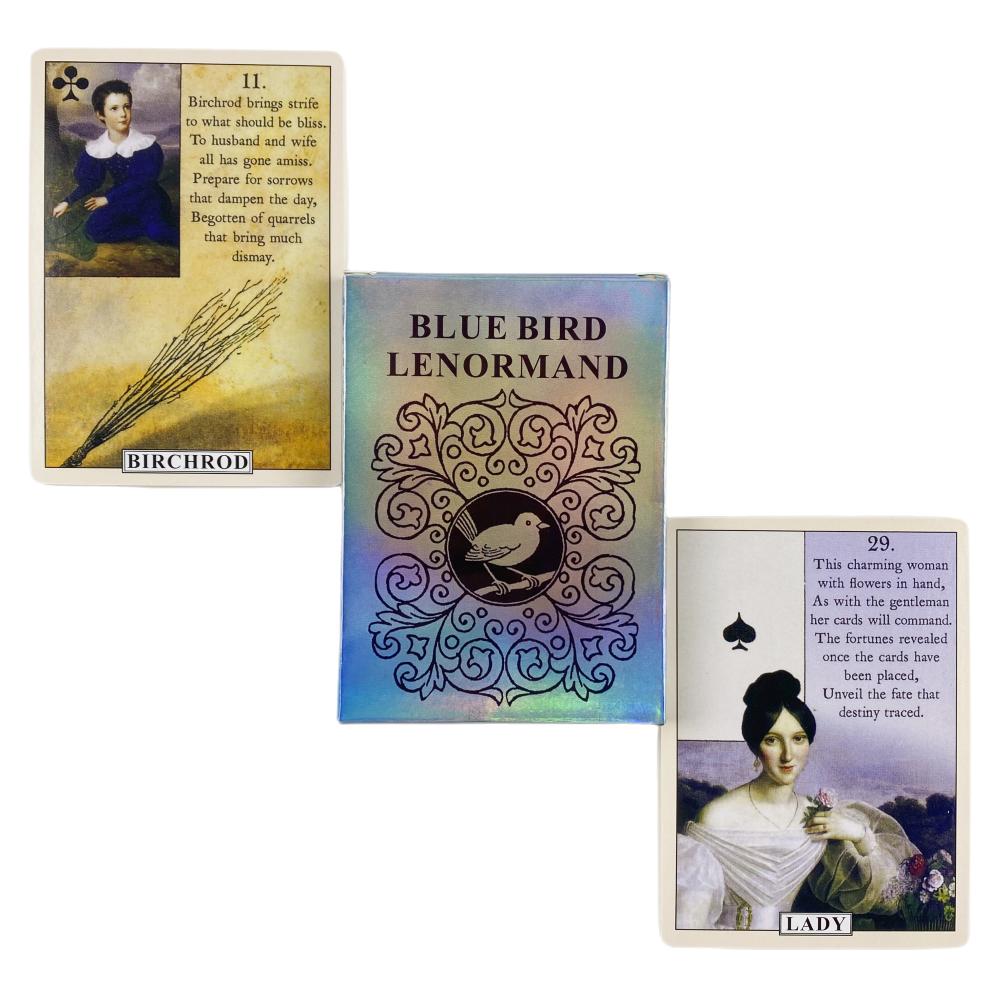 Blue Bird Lenormand Oracle Cards Tarot Divination Deck English Vision Edition Board Playing Game For Party