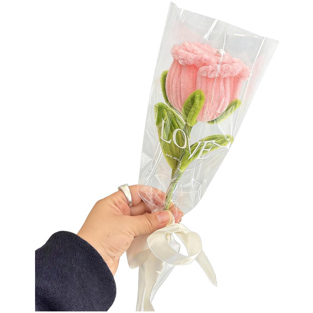 Valentines Day Crochet Rose Bouquet Birthday Present Handcrafted Rose Bouquet Meticulously Handcrafted Realistic Appearance розовый
