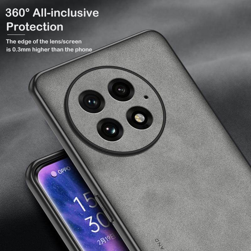 Luxury Leather Silicone Hard Frosted Back Case for OnePlus 13 12 11 NORD4 ACE 4 3 V Pro Shockproof Protection Phone Cover Shell