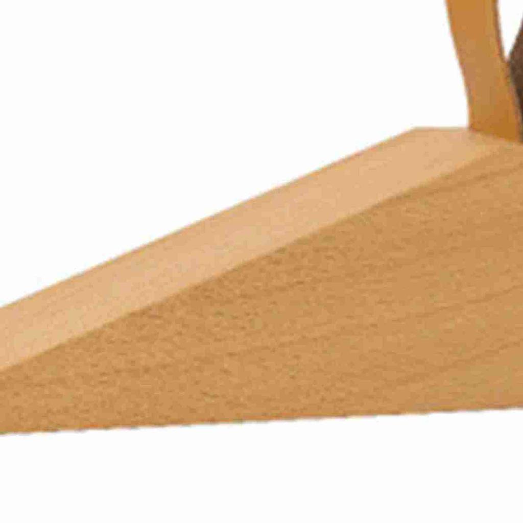 Wooden Door Stopper Prevent Slip Shock Absorbing Quiet Beech Wood Floor Door Stop with Band for