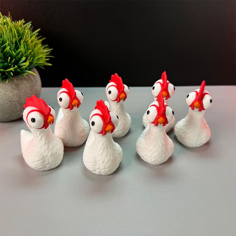 3D Printed Hen Statue Chicken Figurine Animal Sculpture Indoor/Outdoor Home Or Car Ornament Perfect Gift