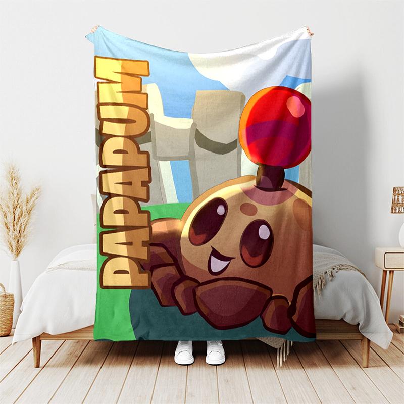 1pc Blanket Plants vs. Zombies Print Design, Lightweight Blanket for Sofa, Bed- Soft &Warm, Gift for All Seasons like Christmas, Halloween
