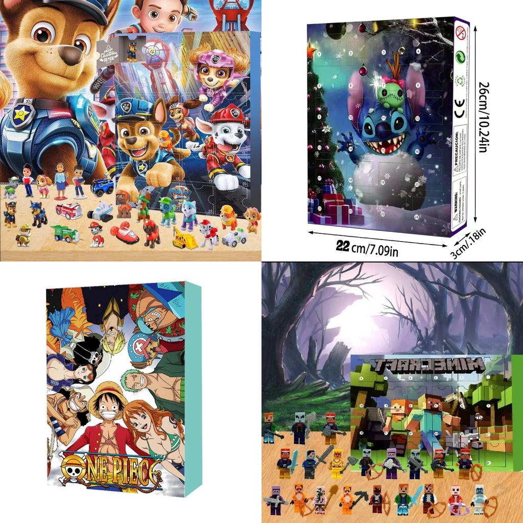One Piece Luffy Countdown Advent Calendar With Plastic Figures For Holiday Gift Giving