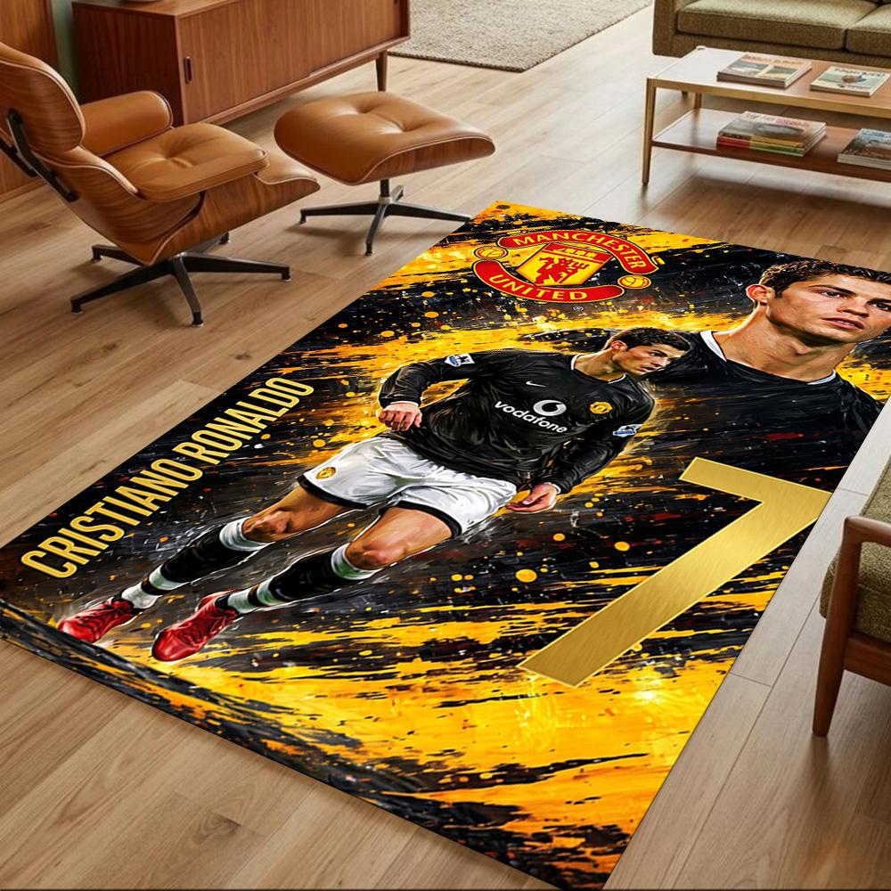 Cristiano Ronaldo Area Rug Perfect for Study Room Living Rooms Dining Room Kitchen Anti-slip Rug Decorate Offices