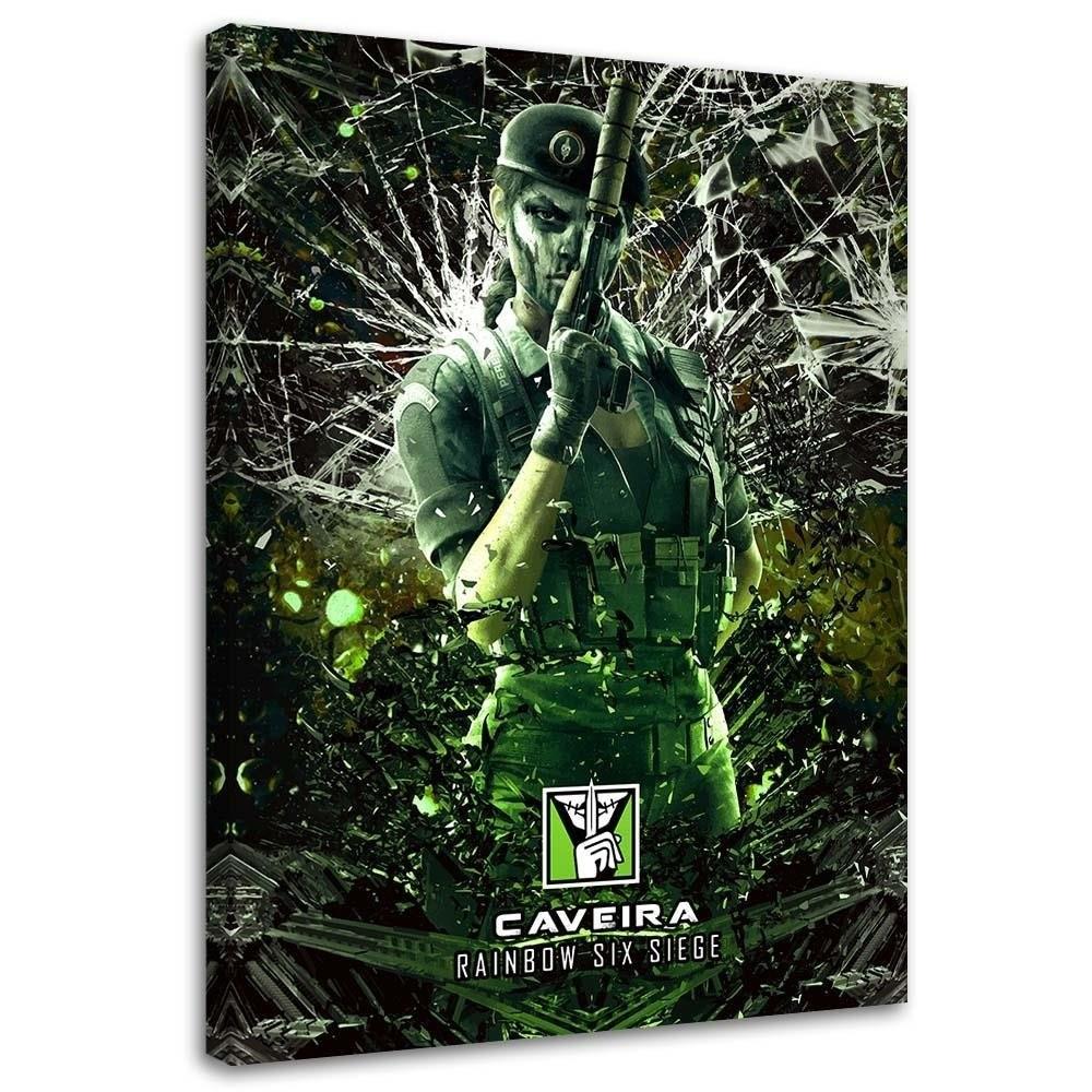 Canvas Print Green Character Playing Rainbow Six Siege