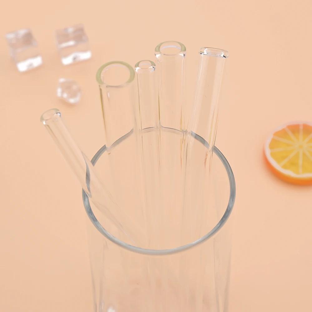 High Borosilicate Glass Straw Set Reusable Straw 12mm Wide Smoothie Straw for Bubble Tea Milkshakes Drinking for Bar Accessories