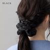 JewelVOX Scrunchie Hair Accessory for Black and Adult Size Women, Two-Tone, Large, Chiffon, White, (Gray)