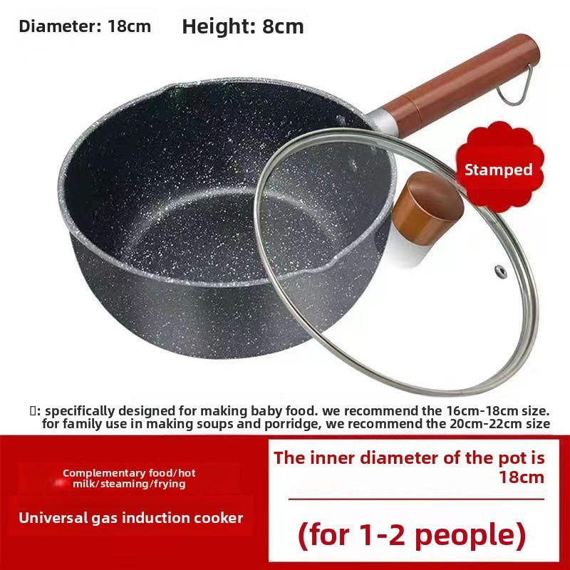 Snowpan Baby Feeding Pan Quartz Stone Rice Cooker Small Cookware for Home Use Non-stick Cooker for Electric Stove Gas Stove Universal