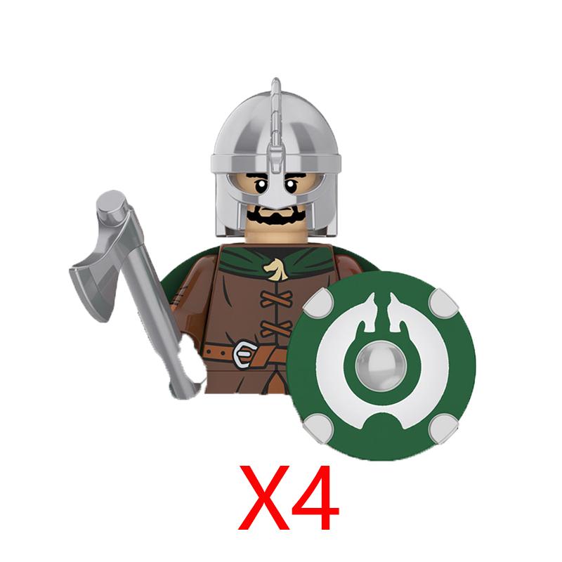 Military Building Blocks Solider Figures Movie Science Fiction Series Weapons Shield Knight Toys Gifts Medieval Mini Bricks MOC