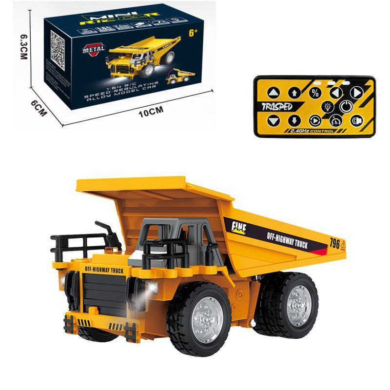 1:64 Alloy Dump Truck Toy with Sound & Light Effects 1:64
