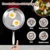 30cm Edelstahl Bratpfannen Set Sicher Gleichmäßige Hitzeverteilung Chef's Pan Kochgeschirr mit Abnehmbarem Griff Küchen Kochtopf mit Schraubenschlüssel