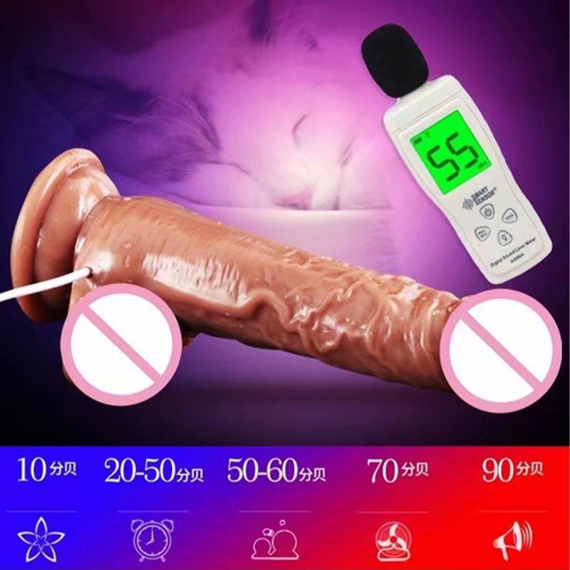Weicher Dildo, realistischer Penis, Sexspielzeug für Frau, Vagina-Massagegerät, automatische Teleskopheizung, Multi-Speed-Vibrationsstimulator, Klitoris, G-Punkt-Vibratoren