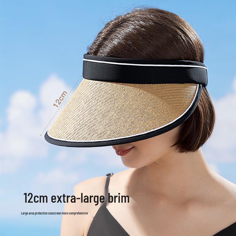 XMZ257 Open-Top Sports Sun Hat Set with Large Brim, Sunshade, and UV Protection