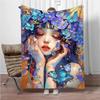 Kunst Cartoon Mädchen Decke Kinder Warm Weich Decke für Sofa Büro Picknick Bettbezug Decke Geeignet für Geburtstag Souvenir Geschenk