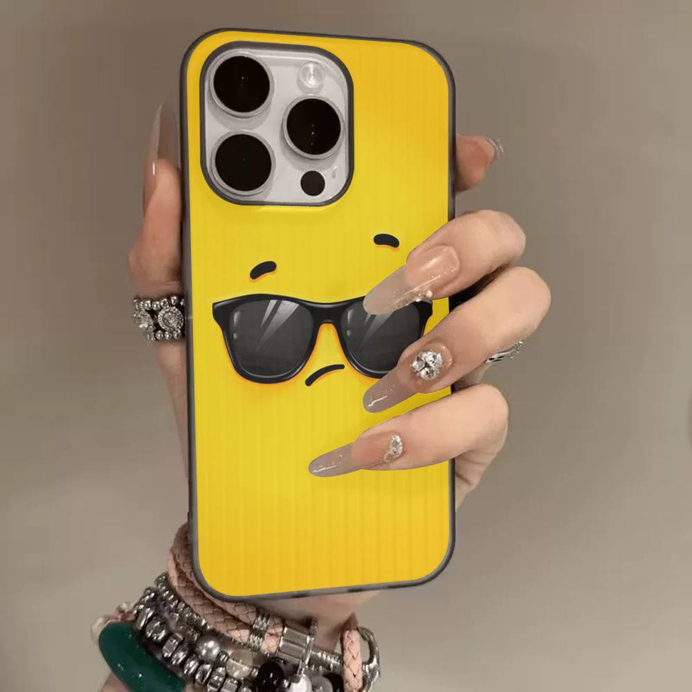 Funny Face For IPhone 17 16 15 14 13 12 11 Pro Max Plus Pro Clear Phone Cover Non-Slip Shell